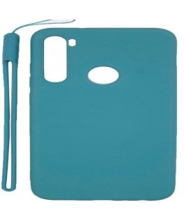 Xiaomi Xiaomi Redmi Note 8 / Redmi Note 8 2021 Pehmea puudutusega silikoonist ümbris rihmaga Sinine