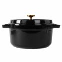 Round enamelled cast iron pot Zyle ZY01BKKI, black Ø27 cm, 5 l