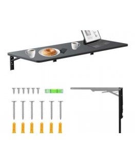 Maclean folding shelf/top, black, 100 x 40 cm, max. 50 kg, MC-128 B