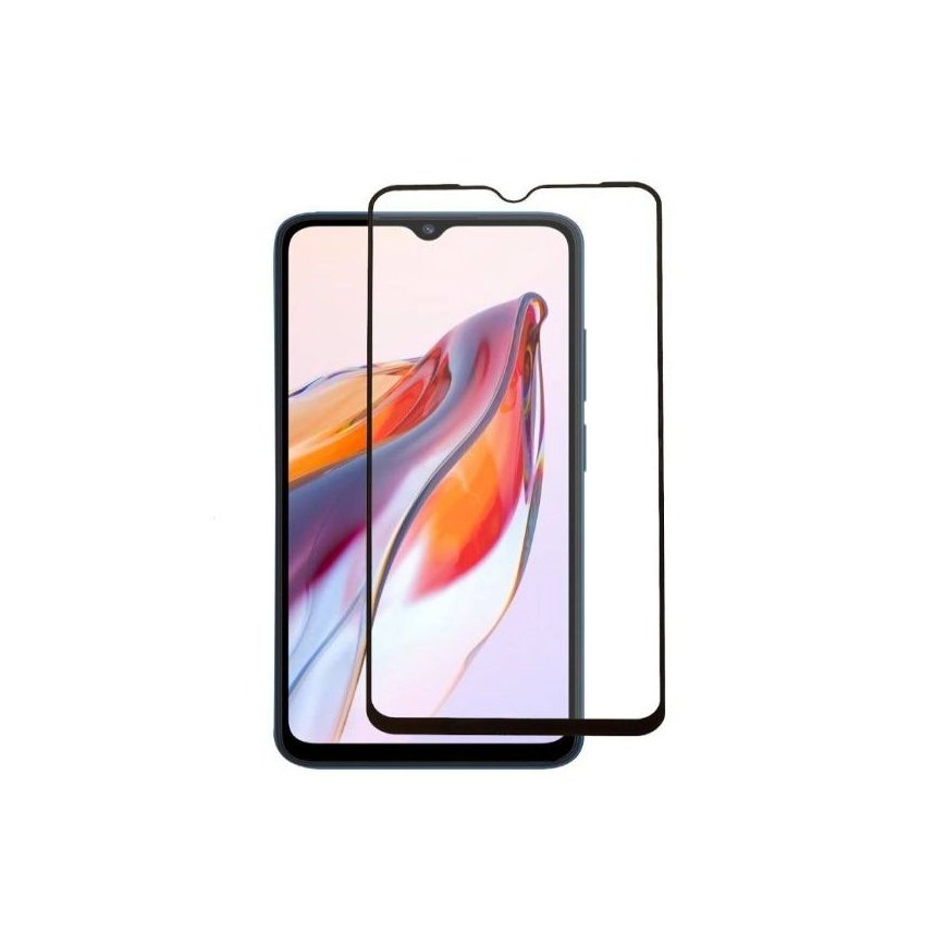 6D grūdintas stiklas Xiaomi Redmi 10C / 12C / Poco C40 juodas rėmas