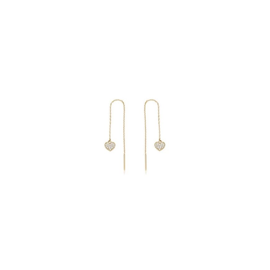 Brilio Silver Elegant dangling earrings with cubic zirconia EA1201W – 2