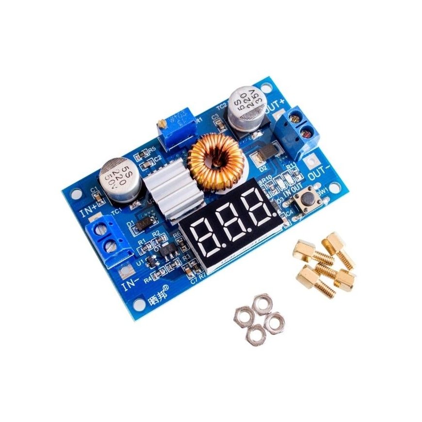 OEM DC/DC voltage converter from 4-38V to 1.25-36V 75W (STEP DOWN) + voltmeter – 2