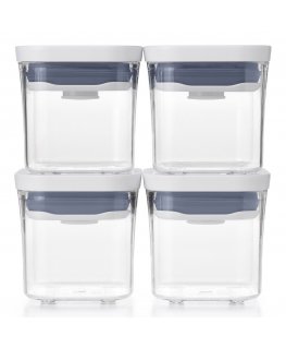 OXO 48530 ruoansäilytysrasia Muu Säilö 0,2 L Harmaa, Läpinäkyvä, Valkoinen 4 kpl