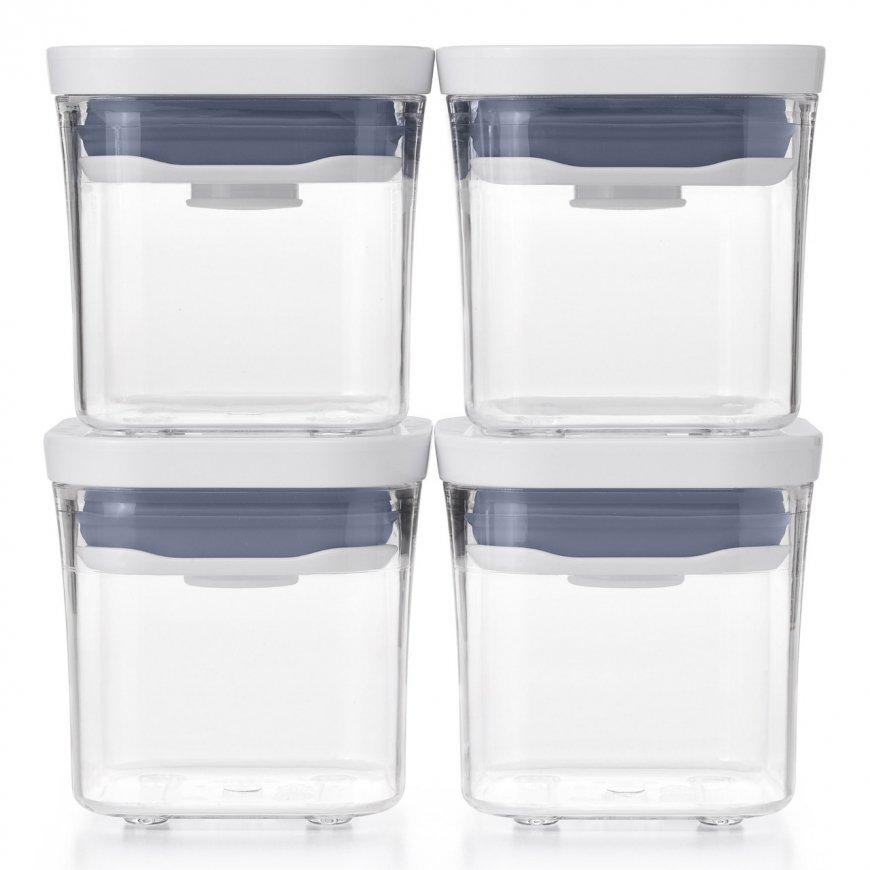 OXO 48530 pārtikas uzglabāšanas konteiners Cits 0,2 L Pelēks, Caurspīdīgs, Balts 4 pcs