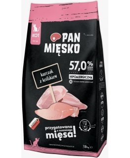 Pan Mięsko vistas un truša sausā barība kaķiem, kraukšķi XS 1,6 kg
