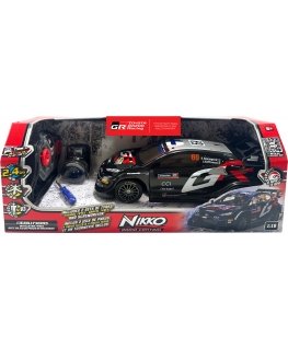 NIKKO Toyota Gazoo Racing Rovanperä Sweden Rally 2024, remote-controlled car with extra wheels, 1:16