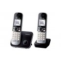 Panasonic KX-TG6812 DECT-puhelin Soittajan tunnistus musta, Hopea
