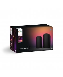 Philips Hue Play sienos plovimo šviesa, balta ir spalvų atmosfera, juoda 2 vnt.