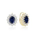 Beneto Impressive earrings with blue zircons AGUC3295BL-GOLD Beneto Impressive earrings with blue zircons AGUC3295BL-GOLD