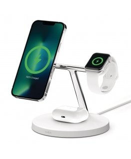 Belkin WIZ017vfWH Kõrvaklapid, Nutitelefon, Nutikell Valge Vahelduvvool Traadita laadimine Kiirlaadimine Hoonesisene