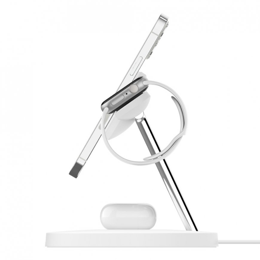 Belkin WIZ017vfWH Kõrvaklapid, Nutitelefon, Nutikell Valge Vahelduvvool Traadita laadimine Kiirlaadi – 5