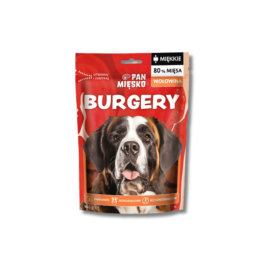 Pan Liha Koeratoit Burgereid Veiseliha 100g