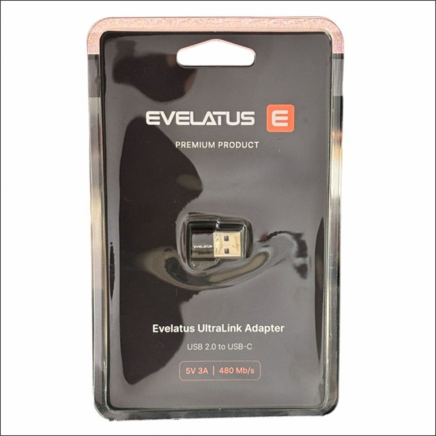 Evelatus UltraLink OTG -sovitin USB 3.0:sta USB-C:hen 5V 3A | 480 Mb/s Abyss Blue