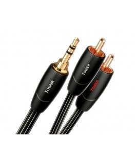 AudioQuest 0.6m Tower 3.5mm - 2xRCA audiokaabel 0,6 m Must