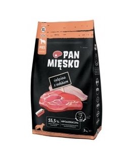 Pan Mięsko Vasikanliha kalkkunalla kuiva ruoka koiralle rapeat XL 3kg
