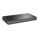 TP-Link JetStream TL-SG3452 tīkla pārslēgs Vadīts L2 Gigabit Ethernet (10/100/1000) 1U Melns