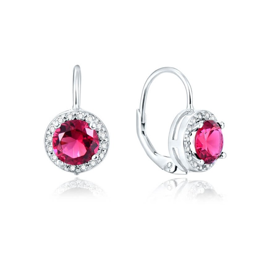 Beneto Silver Glittering Earrings AGUC1158