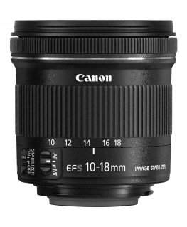 Canon EF-S 10-18mm f/4.5-5.6 IS STM SLR „Ultra“ platus objektyvas Juoda