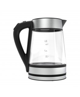AENO EK1S vedenkeitin 1,7 L 2200 W musta, Hopea, Läpinäkyvä