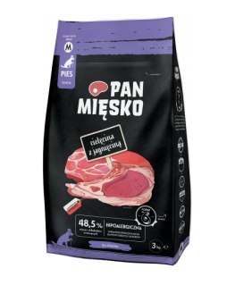 Pan Mięsko Veal with Lamb dry dog food crunchy M 3kg