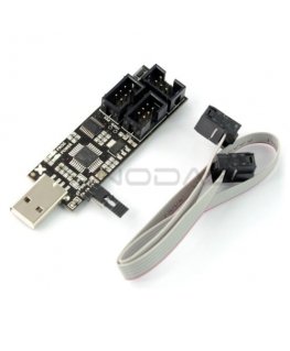Oem AVR MKII v3 ohjelmoija, yhteensopiva AVRISP-MKII ISP + IDC-nauhalanka