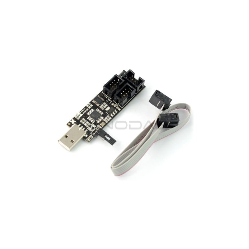 Oem AVR MKII v3 programmer, compatible with AVRISP-MKII ISP + IDC ribbon cable