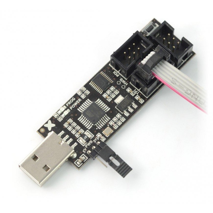 Oem AVR MKII v3 programmētājs, saderīgs ar AVRISP-MKII ISP + IDC lentes kabeli – 2