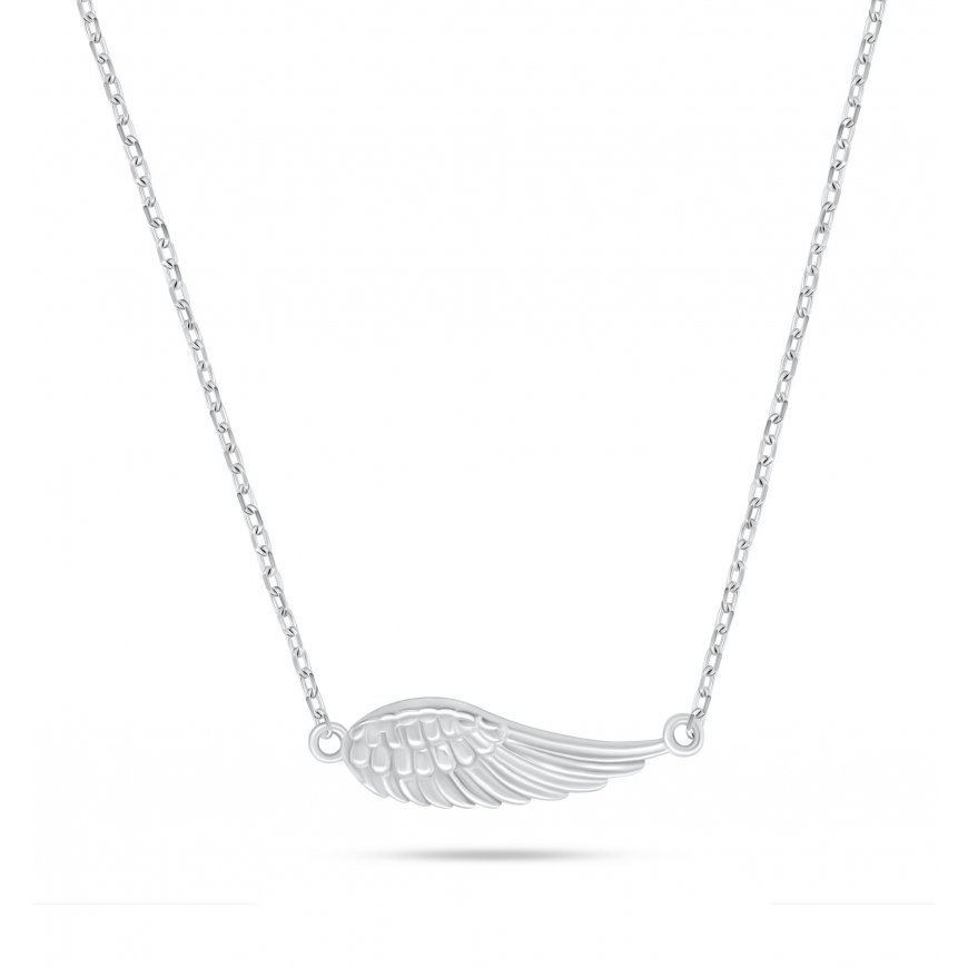 Brilio Silver Delicate silver pendant Angel wing NCL214W – 2