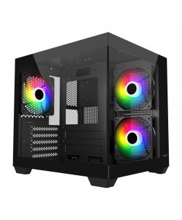 Fortron Kotelo | S140-BA | Musta | Mini-ITX, uATX M-ATX | Virta