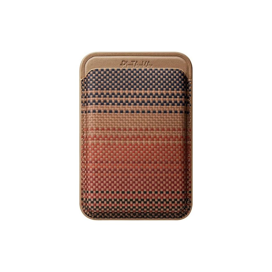 Magnetic wallet PITAKA Woven Wallet MagSafe for phone sunset