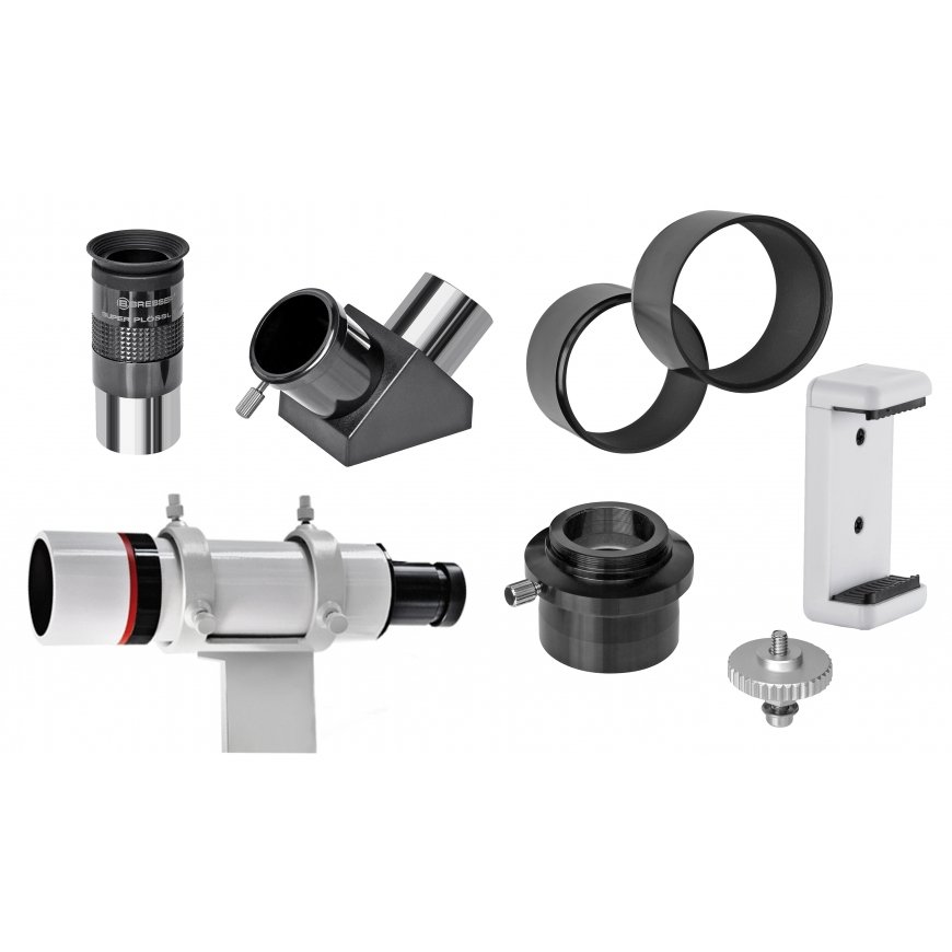Bresser Optics Messier AR-102S/600 EXOS-2 Refraktorius 204x Balta – 5