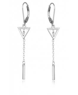 Beneto Silver earrings with zircons AGUC1975