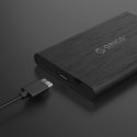 ORICO 2189C3-BK-BP cieto disku uzglabāšanas sistēma HDD/SSD korpuss Melns 2.5"