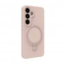 Samsung Galaxy S25 Premium Magnetinė su Stovu Minkštos Tekstūros Silikoninė Dėklas Rožinė Smėlis Samsung Galaxy S25 Premium Magnetinė su Stovu Minkštos Tekstūros Silikoninė Dėklas Rožinė Smėlis