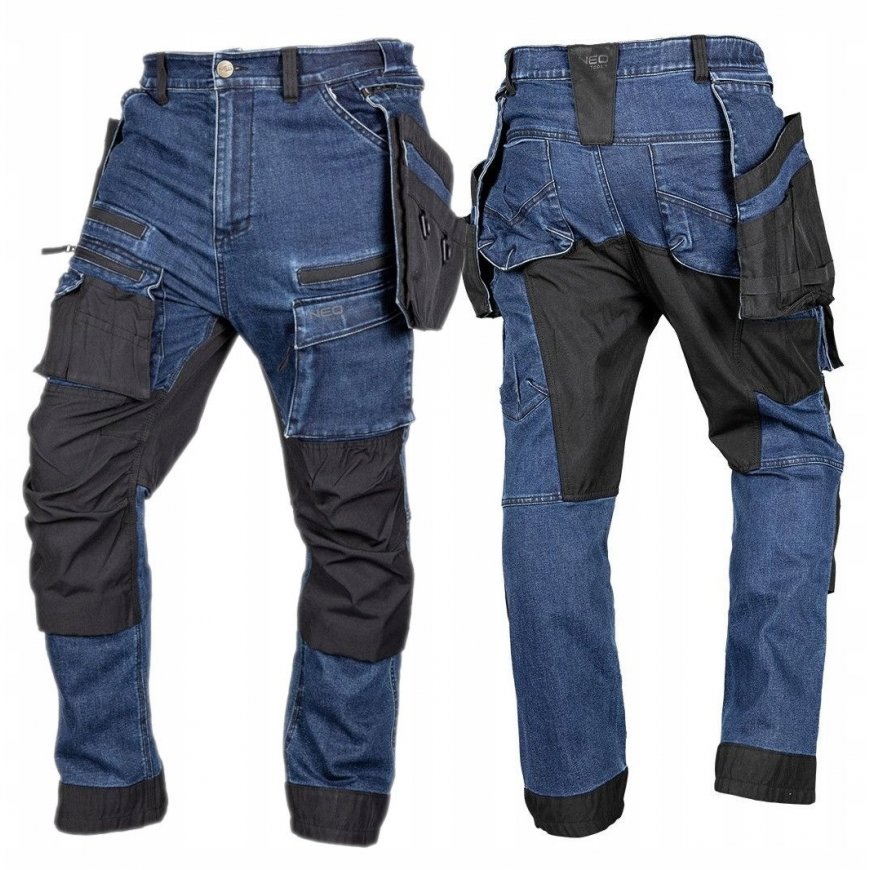 Neo Tools teksased tööpüksid, Cordura tugevdustega, eemaldatavate taskutega, tumesinised, XXXL suurus – 2