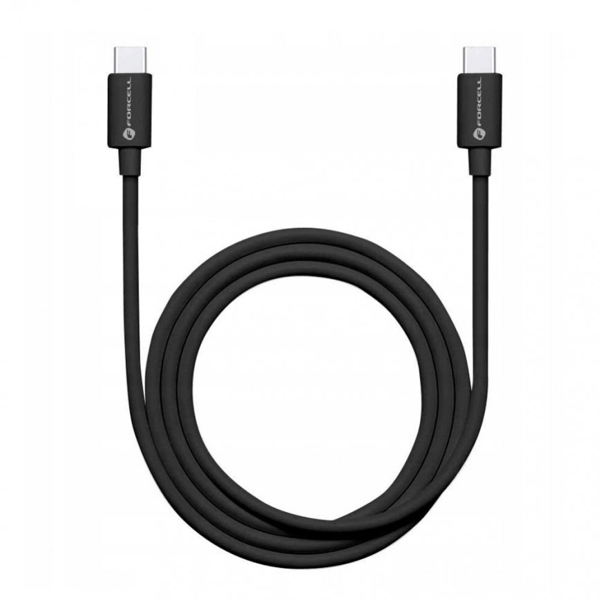 FORCELL C293 kabelis Type C uz Type C PD QC 48W TUBE 1 m melns