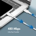 LogiLink USB 2.0 Type-C cable, C/M to A/M, nylon jacket, 60W, white, 1.5 m LogiLink USB 2.0 Type-C cable, C/M to A/M, nylon jacket, 60W, white, 1.5 m