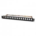 19" modulaarne patch-paneel LEXI-Net 16port, must 19" modulaarne patch-paneel LEXI-Net 16port, must