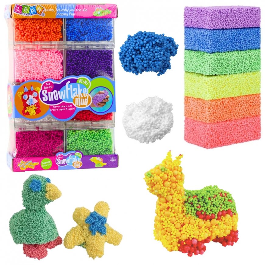 Lean Toys Colored Soft Foam Pellets, 8 Colors