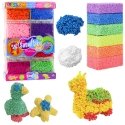 Lean Toys Spalvotos minkomos putplasčio granulės, 8 spalvos Lean Toys Spalvotos minkomos putplasčio granulės, 8 spalvos