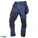 Neo Tools Denim Work Pants, with Cordura reinforcements, removable pockets, dark blue, size L Neo Tools Denim Work Pants, with Cordura reinforcements, removable pockets, dark blue, size L