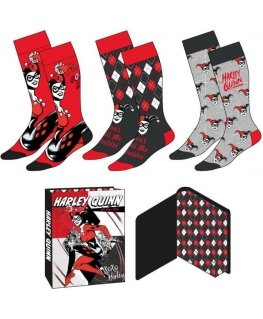 CERDÁ DC Comics Harley Quinn pack 3 adult socks