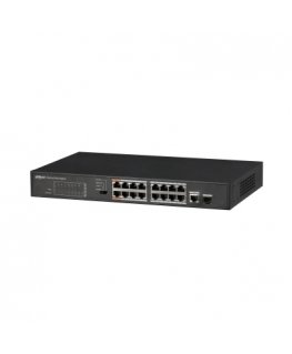 Dahua Technology PFS3117-16ET-135 network switch Unmanaged L2 Fast Ethernet (10/100) Power over Ethernet (PoE) Black