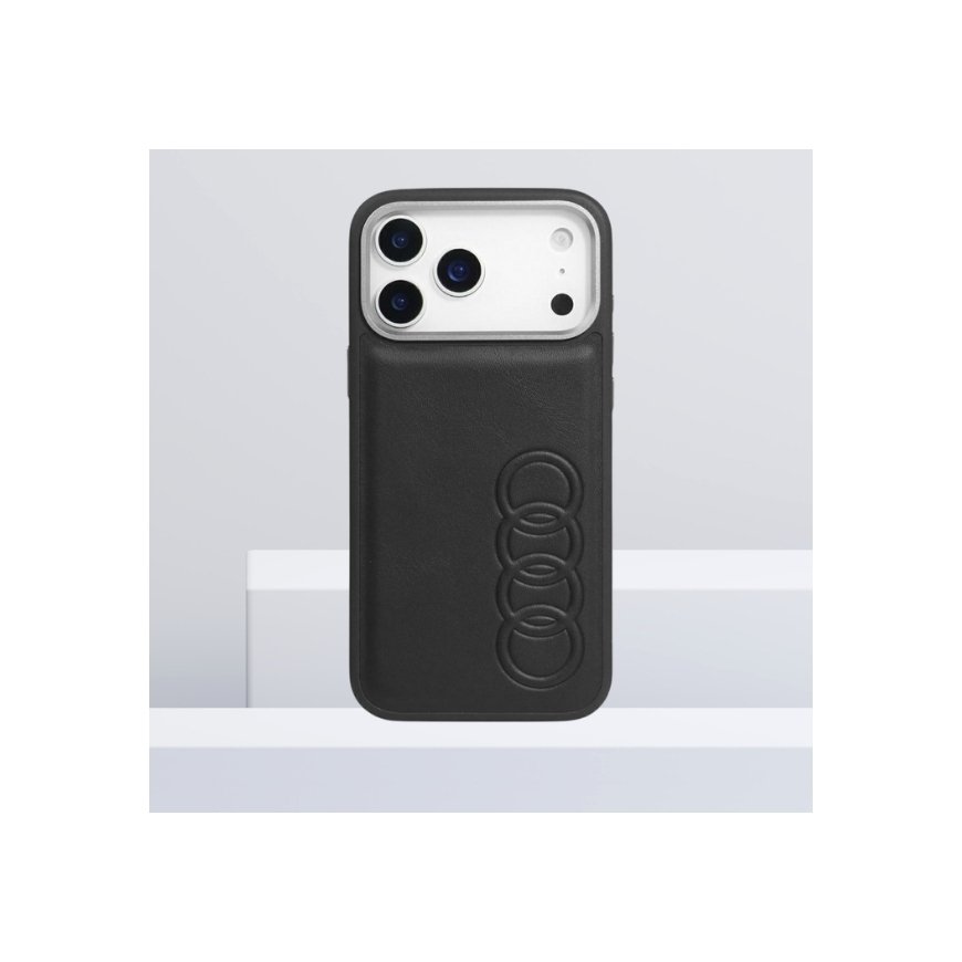 Dėklas Audi TT sintetinė oda MagSafe iPhone 17 Pro juoda – 2