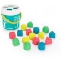 Miniland Shape Sorter - Turquoise Bucket with Blocks Miniland Shape Sorter - Turquoise Bucket with Blocks