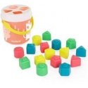 Miniland Shape Sorter - Turquoise Bucket with Blocks Miniland Shape Sorter - Turquoise Bucket with Blocks