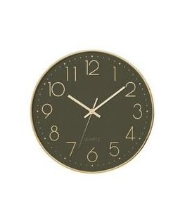 Часы настенные Atmosphera для детской комнаты с тихим механизмом, зеленые, Ø 30 см
