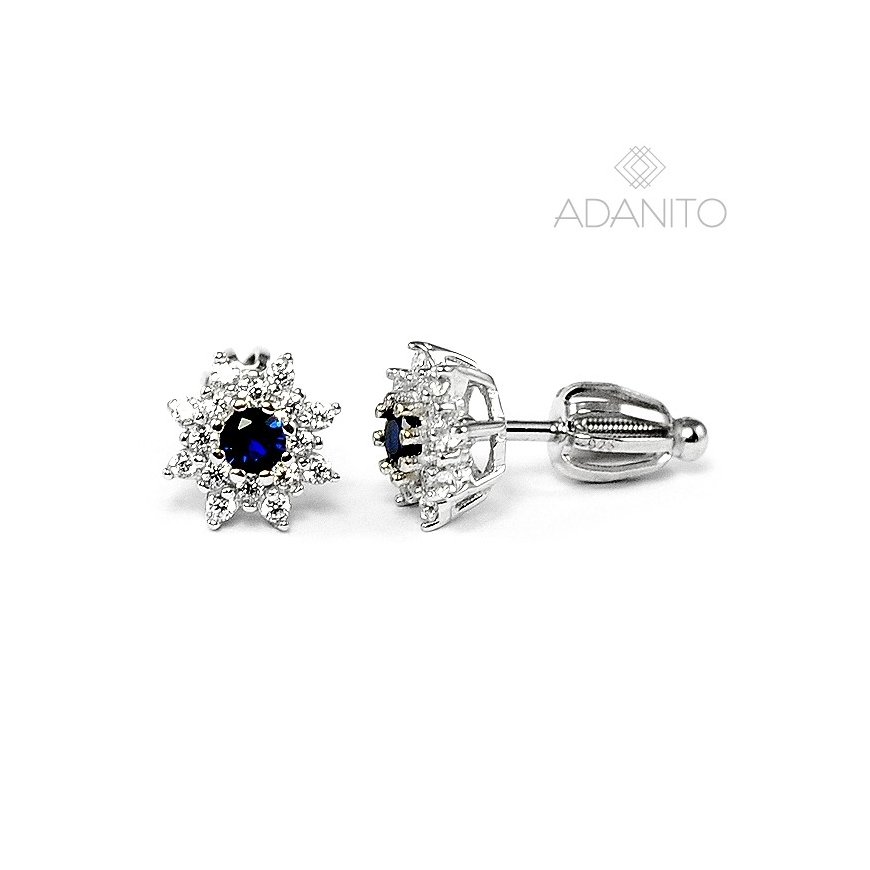 Beneto Silver Flower Earrings AGUP1443S
