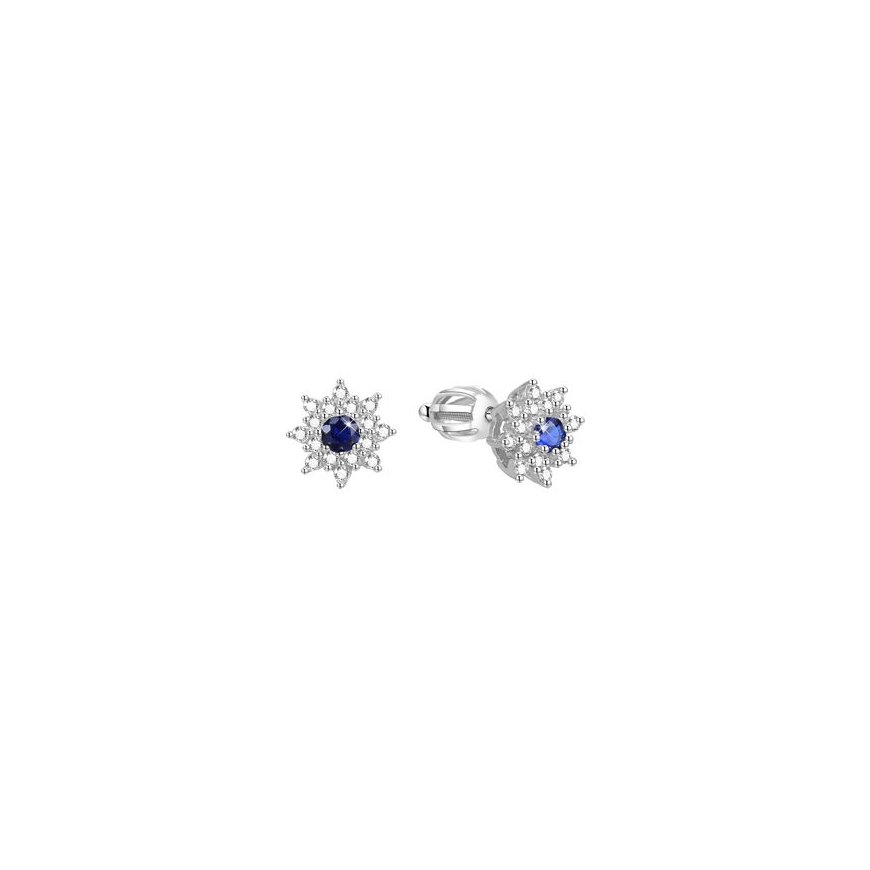 Beneto Silver Flower Earrings AGUP1443S – 2