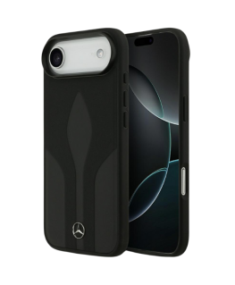 Dėklas Mercedes Leather The Move MagSafe iPhone 17 Air musta